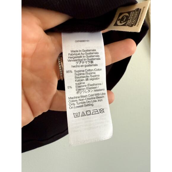 Madewell | NWT | (Re)generative Cotton Essential High-Neck Tank Jet Black | Sz S - Picture 5 of 8